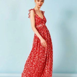 Deluc Scarlet Floral Maxi Dress